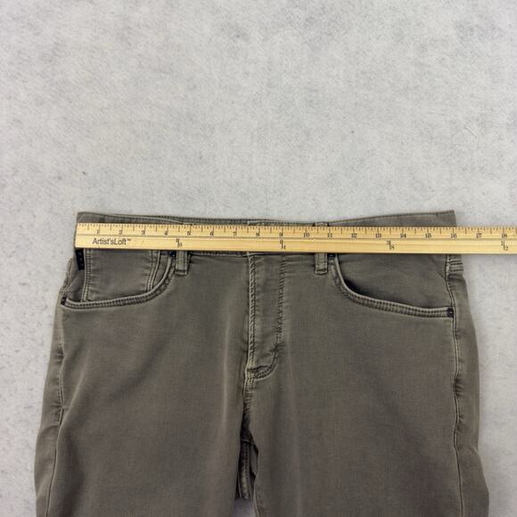 John Varvatos USA Bowery Slim Straight Jeans 33 Khaki Stretch Men’s Designer - Picture 6 of 11